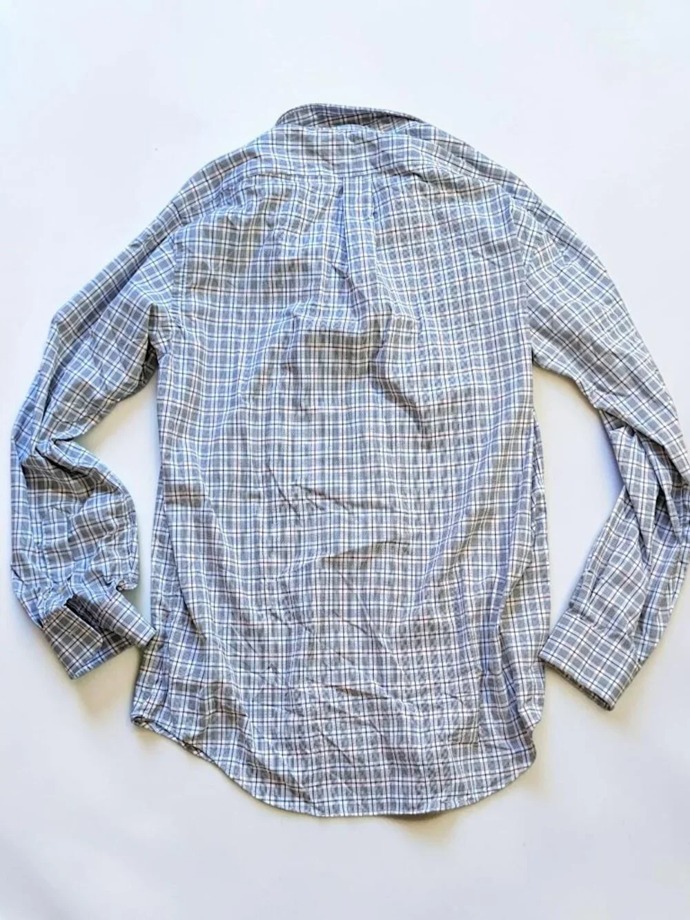 Polo Ralph Lauren blue and white plaid classic fit performance shirt M's M $110